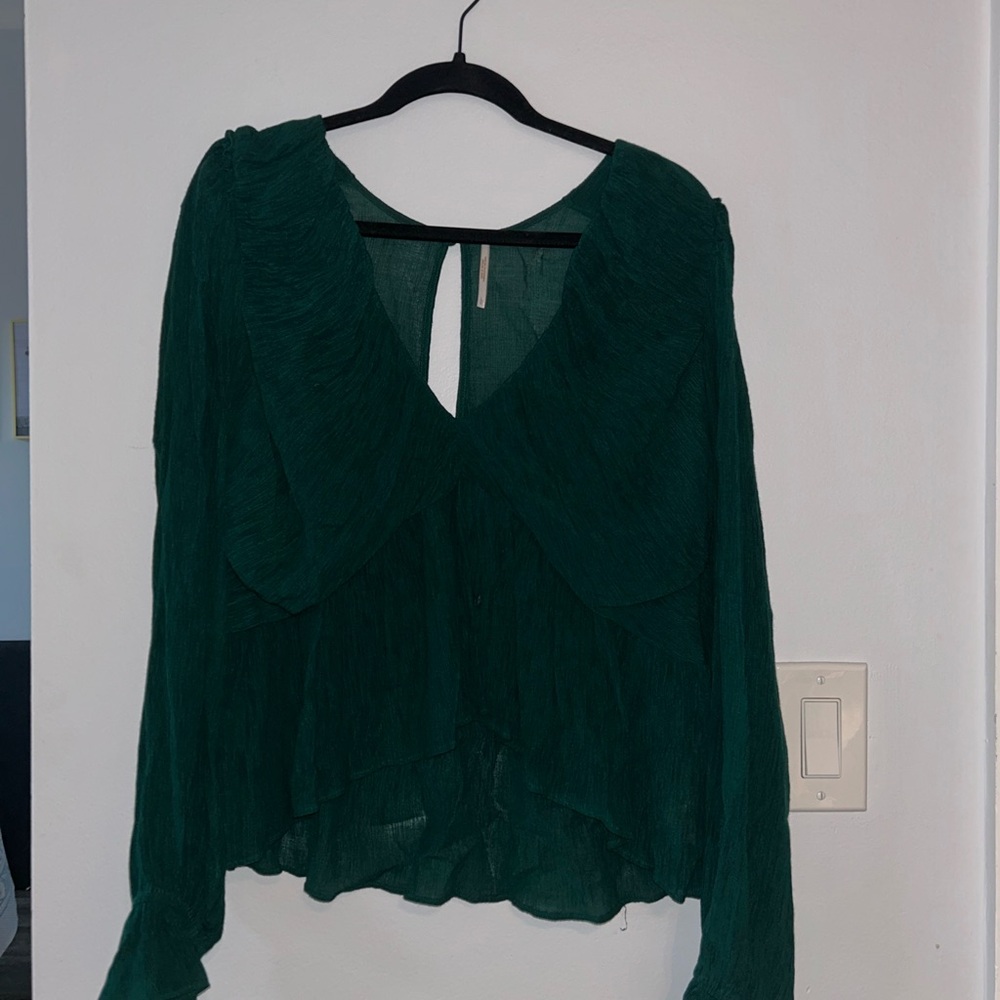Free People Women’s Daia Top Green Size L
